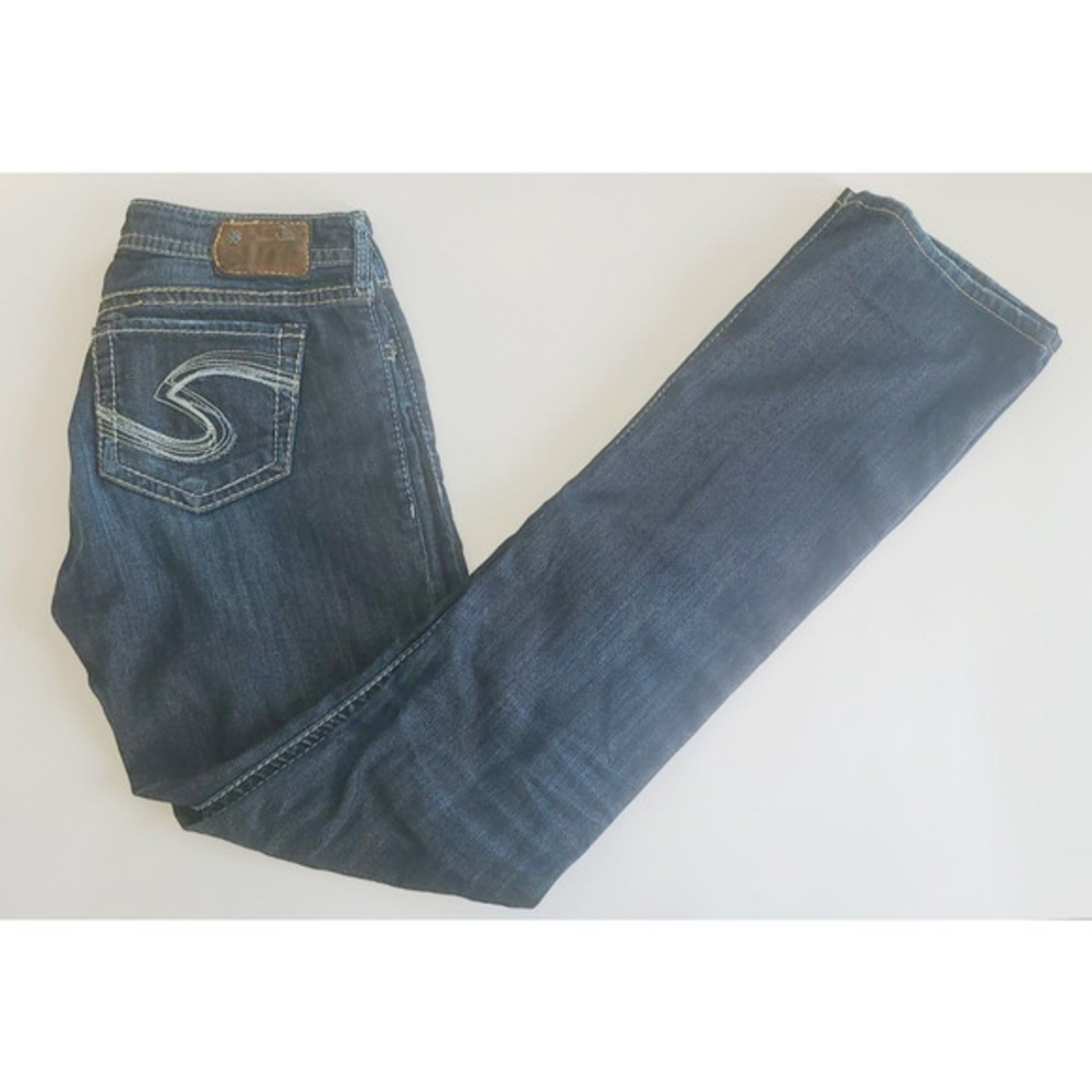 Silver Jeans Co Natsuki Straight Leg Dark Wash Denim Jeans W27 L35